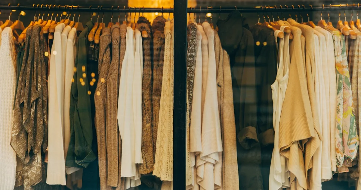 Apparel grouped on shelves, standing in for a Shopify collection page with intro copy

---

# content